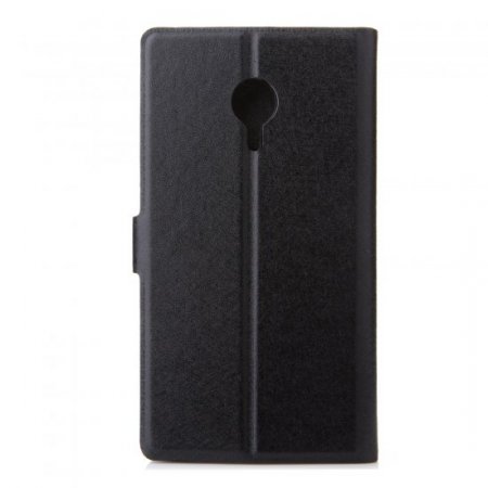 Fashion Leather Flip Cover Stand Case for MEIZU MX4 Pro Smartphone Black