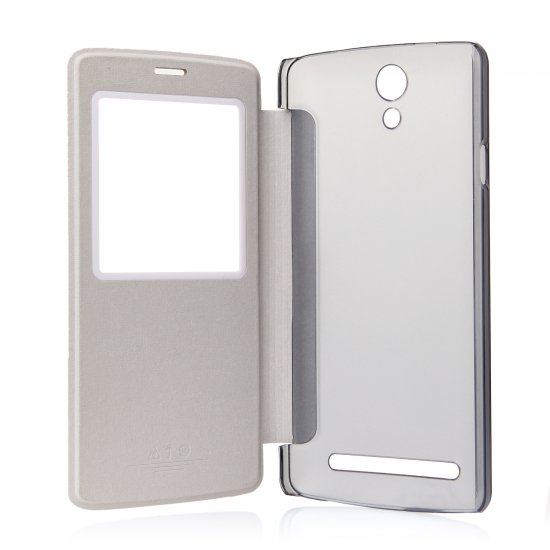 Original Flip Leather Case for Mlais MX Base Smartphone White
