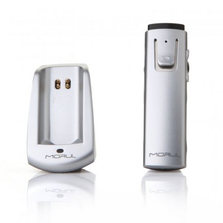 MORUL MR3 Car Bluetooth 4.0 Stereo Handfree Earphone Self-Timer Headset Silver