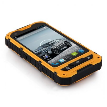 A8 Smartphone IP68 Android 4.2 MTK6572W SOS Power Bank 3000mAh Battery - Black & Orange