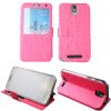 Leather View Flip Cover Stand Case for ZOPO ZP998 Smartphone Rose