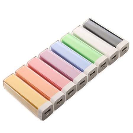 Fashion Portable 2200mAh Lipstick Style Mobile Power Bank for iPhone Mobile Phone