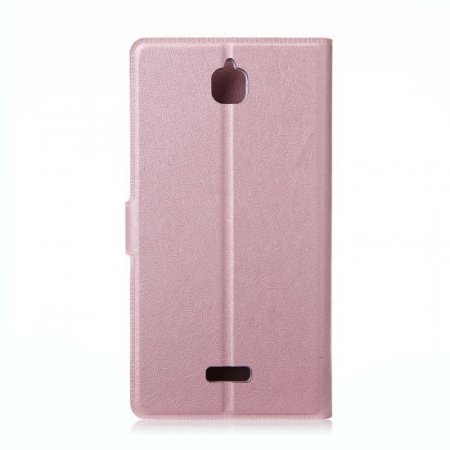 Fashion Flower Show Leather Stand Case Cover for Coolpad 8736 Smartphone Champagne