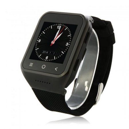ZGPAX S8 Watch Phone Android 4.4 MTK6572W Dual Core 1.54 Inch 3G 512MB 8GB GPS Black