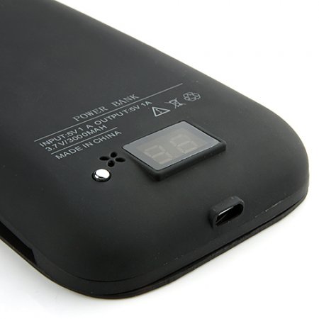 BAT05-1 3000mAh LCD Protective Battery Case Cover for Samsung GALAXY S4 Black
