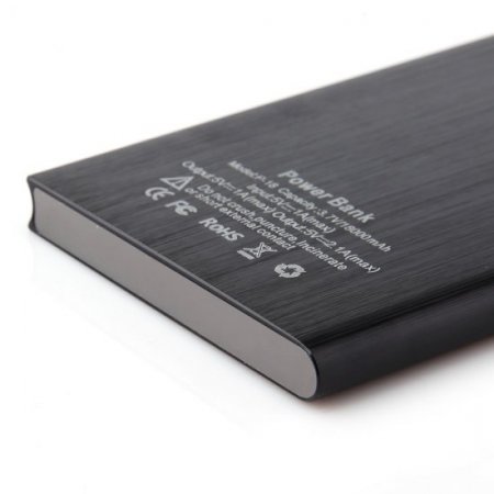 IHT P-18 18000mAh Dual USB Power Bank for iPhone iPad Smartphone - Black