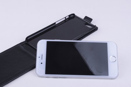 4.7Inch Protective PU Leather Flip Case for iPhone 6 Smartphone Black
