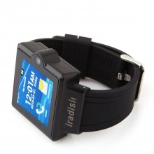 I6 Watch Phone 1.54 Inch MTK6577 Android 4.0 Camera 4GB GPS 3G - Black
