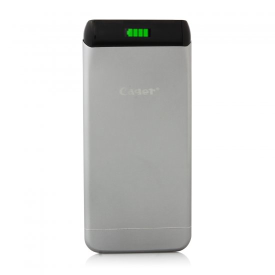 Cager S15 5500mAh Ultrathin Double USB Power Bank for Smartphones Tablet PC Gray