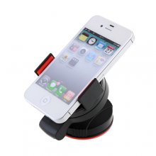Universal Mobile Phone Windshield Car Holder Black + Red