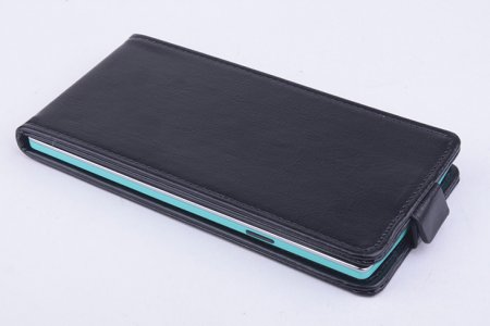 Leather Flip Cover Stand Case for Elephone G4 Smartphone Black