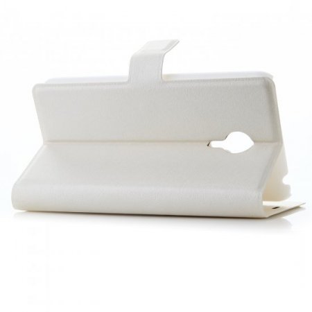 Flower Show Leather Flip Cover Stand Case for MEIZU MX4 Smartphone White