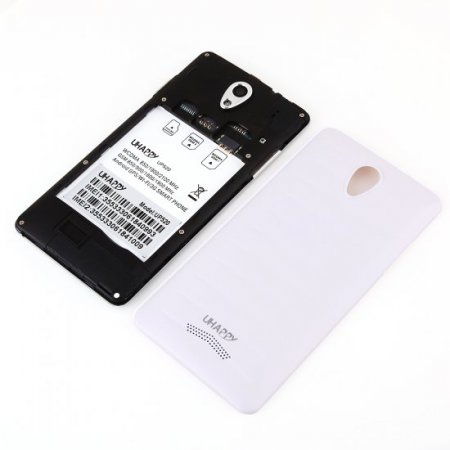 UHAPPY UP520 Smartphone 1GB 8GB Android 4.4 MTK6582 5.0 Inch QHD Screen OTG White