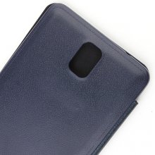 Portable Leather Flip Case Cover for Samsung Galaxy Note III Dark Blue