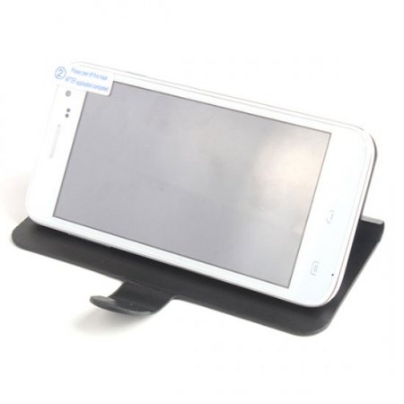 Fashion Leather Flip Case Cover for DOOGEE VOYAGER2 DG310 Smartphone Black