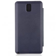 Portable Leather Flip Case Cover for Samsung Galaxy Note III Dark Blue
