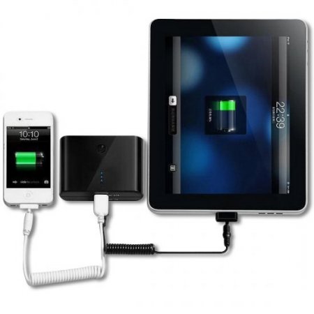 20000mAh Power Bank for iPad/iPhone/Android Phone Black