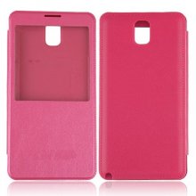 Smart Protective Transparent Window Design Flap Cover Case for Samsung Galaxy Note 3/N9005 3 Colors