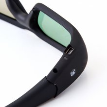 SG08-BT 3D Active Shutter Glasses LCD Lens for TV Projectors Support Bluetooth Black