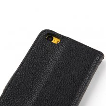 Magnetic Closure Protective Flip Cover Stand Litchi Stripe Leather Case for iPhone5c