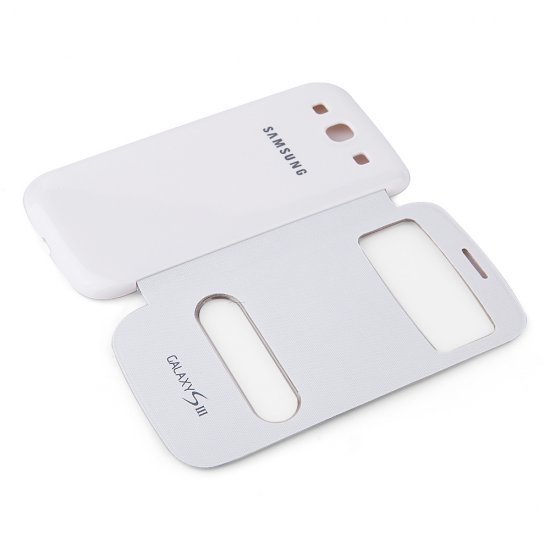 Protective Flip Cover For GALAXYS III Smartphone White