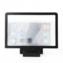 Portable Mobile Phone Screen Magnifier Bracket 3D Enlarge Stand for Smartphone Black