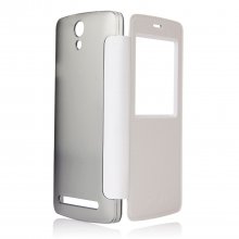 Original Flip Leather Case for Mlais MX Base Smartphone White