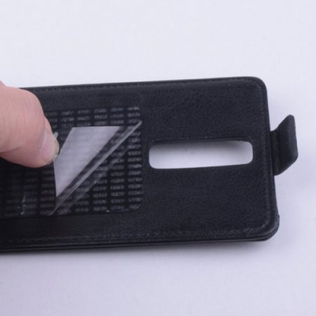 Leather Flip Cover Stand Case for Elephone G6 Smartphone Black