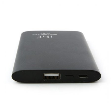 IHT P-6S 6600mAh Power Bank with 3-in-1 USB Cable for Smartphone Black