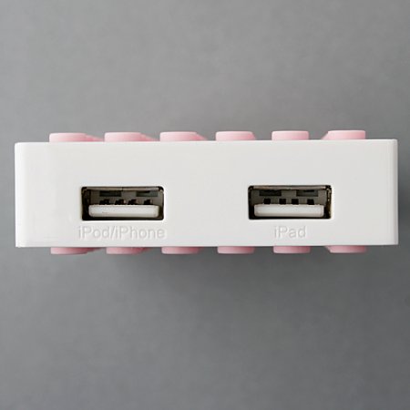 Le touch 4000mAh Universal Power Stone Power Bank Double USB for iPhone iPad Smart Phone Tablet- Pink