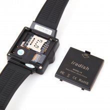 I6 Watch Phone 1.54 Inch MTK6577 Android 4.0 Camera 4GB GPS 3G - Black