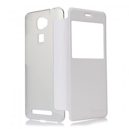 Original Protective Case S-view Flip Cover Case for Oukitel U8 Smartphone White