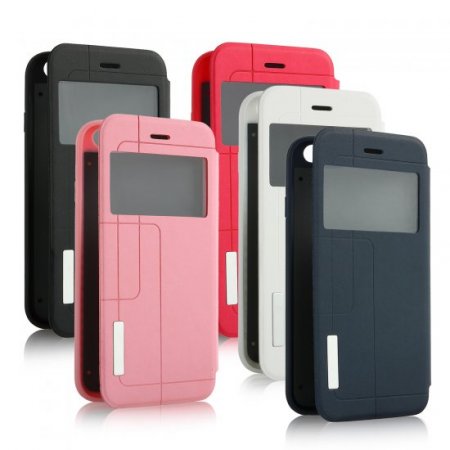 Fashion Protective Flip Cover Case For iPhone 6 Smartphone Blue