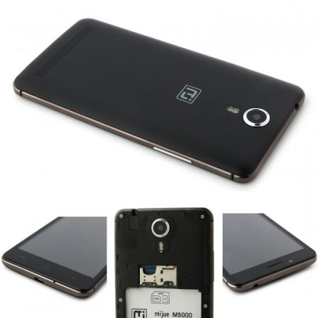 Mijue M5000 Smartphone Android 4.4 MTK6582 Quad Core 3G Gesture Sensor 5.0 Inch - Black