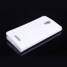 Leather Flip Cover Case Stand GIONEE V183 Smartphone White
