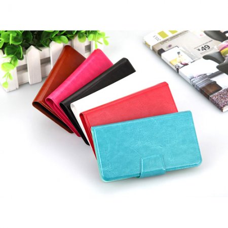 Universal 4.2-4.5 inch Protective Sucker Stand Leather Case Cover for Smartphones