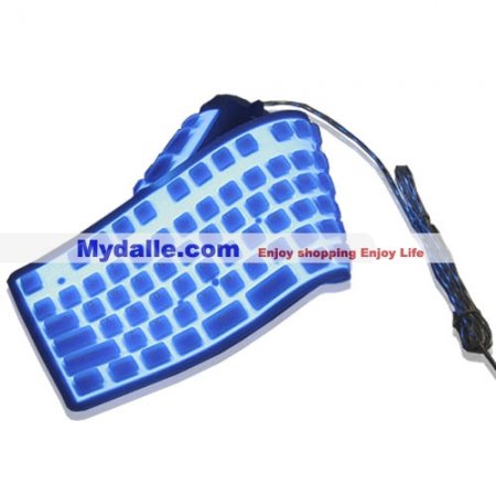 109keys Flexible keyboard Electro Luminescent Keyboard