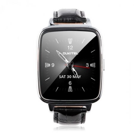 OUKITEL A28 Smart Bluetooth Watch 1.54 Inch IPS Heart Rate IP53 for iOS Android- Silver