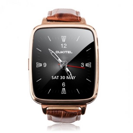 OUKITEL A28 Smart Bluetooth Watch 1.54 Inch IPS Heart Rate IP53 for iOS Android- Golden