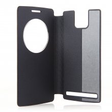 Original Leather Flip Cover Case for THL 2015 Smartphone Black