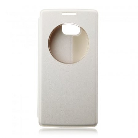 Original Leather Flip Cover Case for THL 2015 Smartphone White