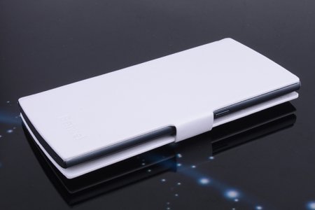 Leather Flip Cover Stand Case for Elephone G6 Smartphone White