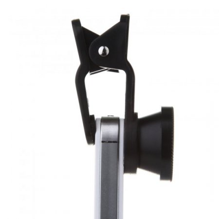 3 In 1 Universal Clip Mobile Phone Lens for Mobile Phones iPhone 4 4S iPad Black
