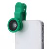 3-IN-1 Universal Wide-angle + Macro Lens + Fish Eye Photo Lens Green