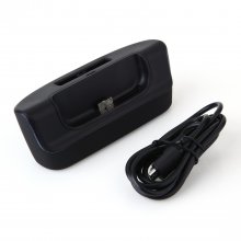 Practical 2-In-1 Dock Station Charger For Samsung Galaxy Note 3 Smartphone Black