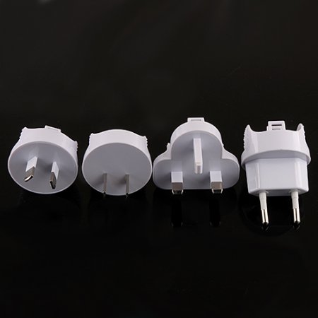 6-USB Travel Charger with Four Plugs White