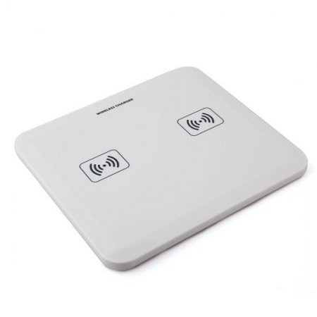 QI 6.6 Inch 2-in-1 Wireless Charger for QI Standard Smartphone White