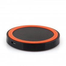 Q5 Portable Mini Wireless Charger Pad for Qi Compliant Devices Orange&Black