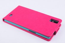 Leather Flip Cover Stand Case for Elephone G4 Smartphone Rose