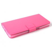 Fashion Leather Flip Case Cover for ONEPLUS ONE Smartphone Rosy